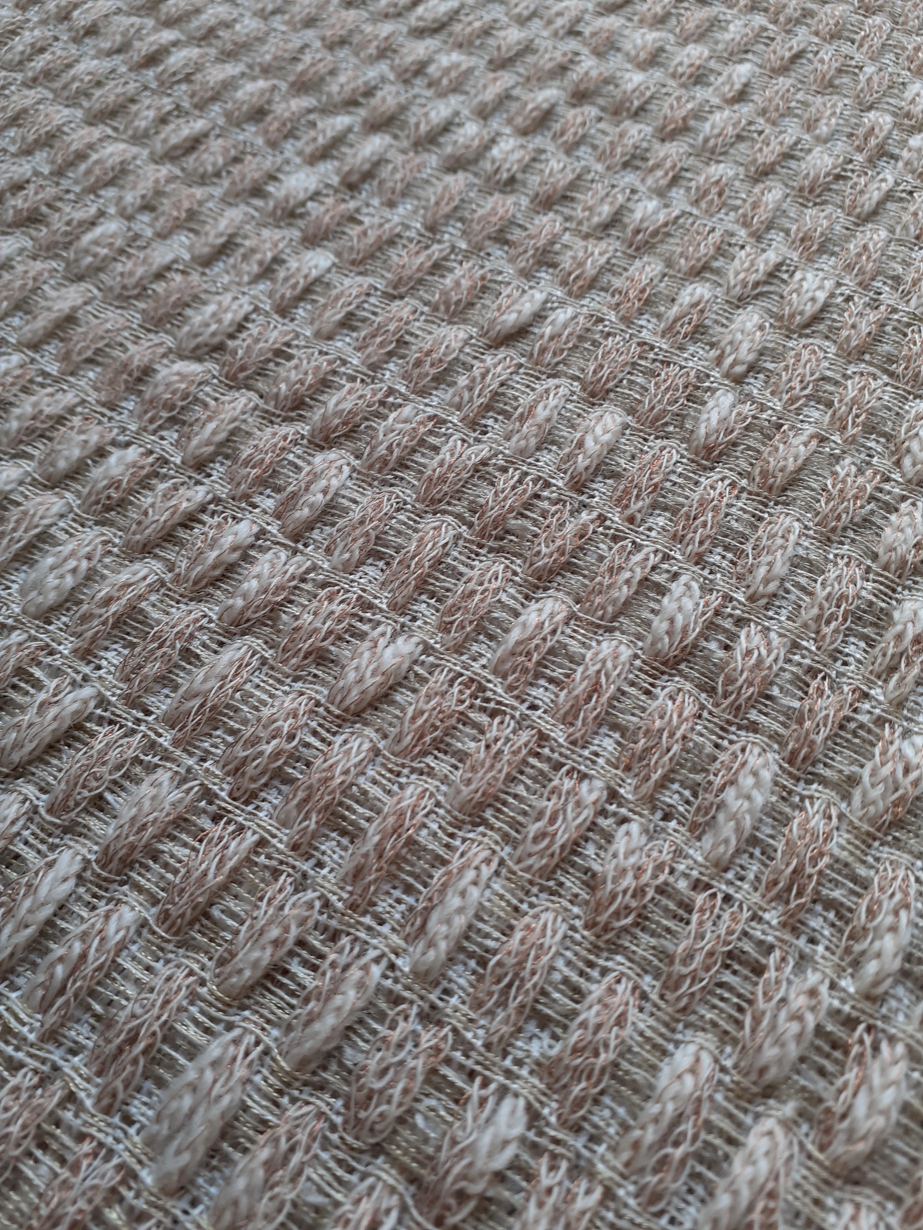 tessuto beige con cunette